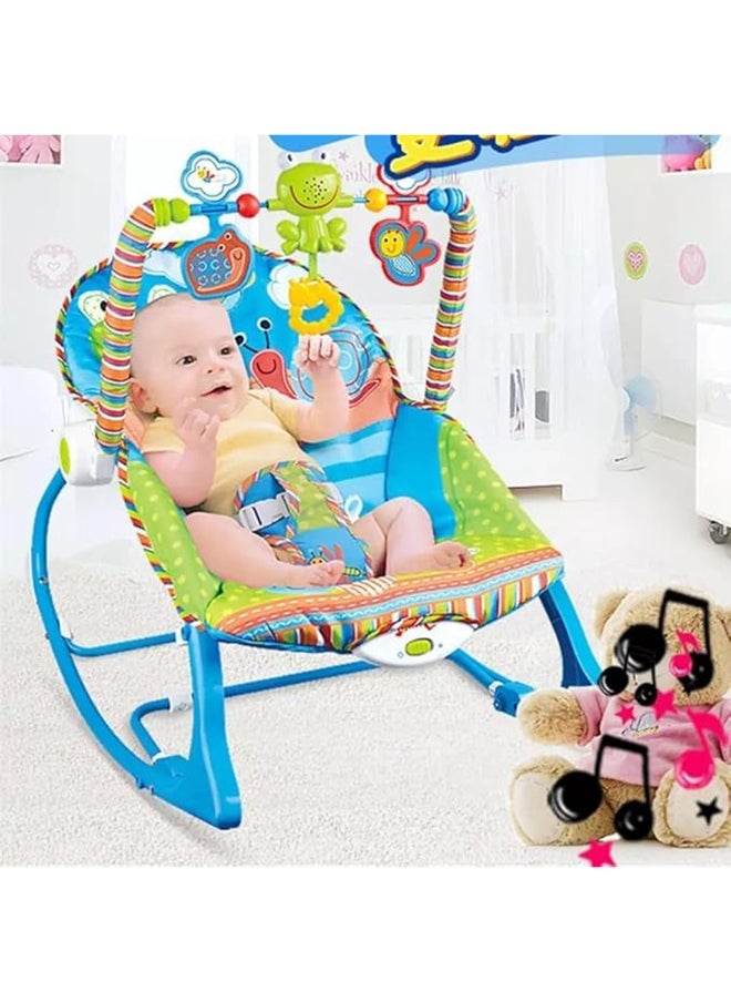 Multifunctional Baby Music Rocking Chair Cradle Swing With Toys And Music Vibration, 0 - 12 Months