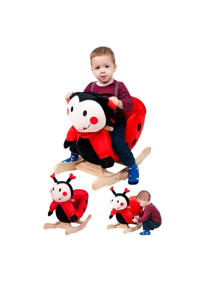 ROCKING horse bug wooden rocking toy ladybug for 1+ year to 36 month