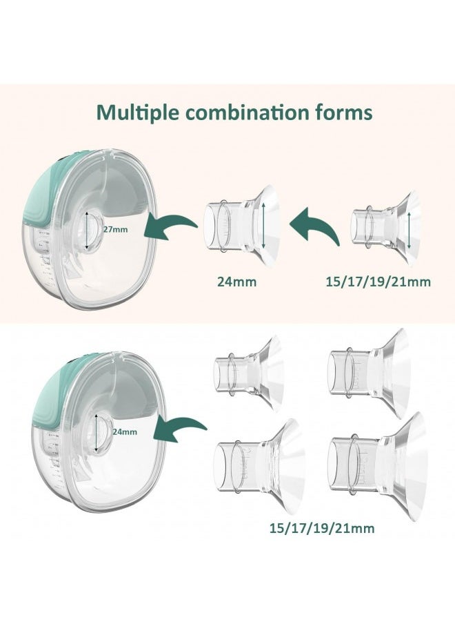 MomMed Flange Insert 19mm for MomMed/Momcozy/Tsrete 24mm  Shields/Flange, 19 mm Flange to Reduce 24mm Nipple Tunnel Down to 19 mm, 1Pack