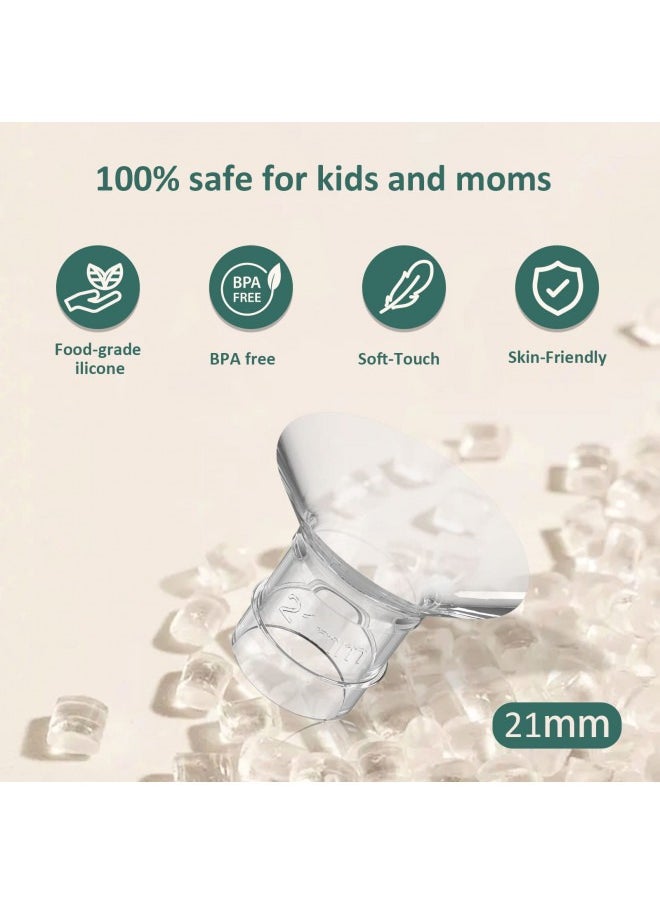 MomMed Flange Insert 21mm for MomMed/Momcozy/Tsrete 24mm  Shields/Flange, 21 mm Flange to Reduce 24mm Nipple Tunnel Down to 21 mm, 1Pack