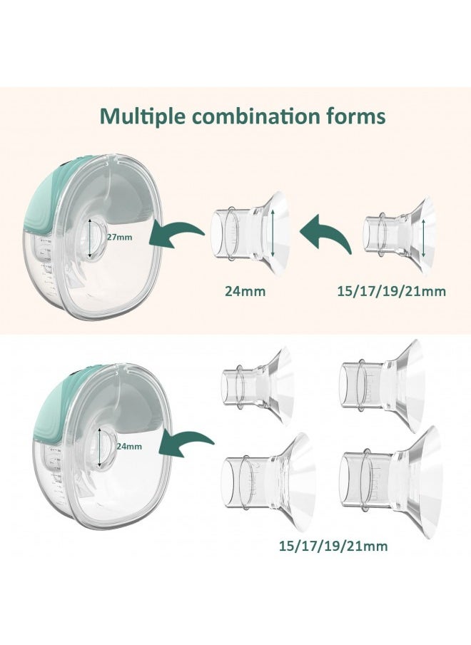 MomMed Flange Insert 21mm for MomMed/Momcozy/Tsrete 24mm  Shields/Flange, 21 mm Flange to Reduce 24mm Nipple Tunnel Down to 21 mm, 1Pack