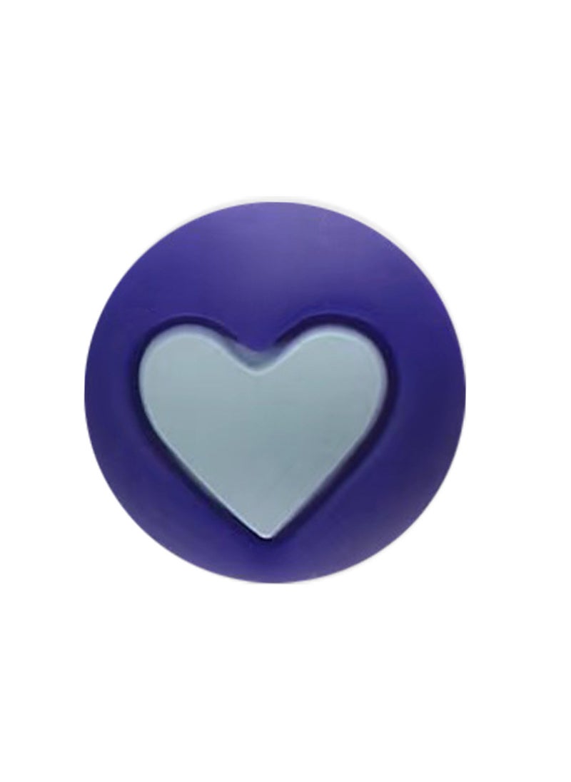 Silicone Double-Sided Heart Beads 15mm Teething Necklace 11# Blue and Blue Love