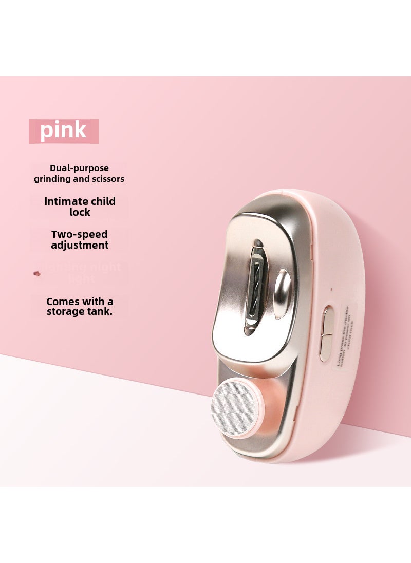 2-in-1 Automatic Nail Clipper  Grinder for KidsPink (two in one) Chinese Pink (two in one) Chinese