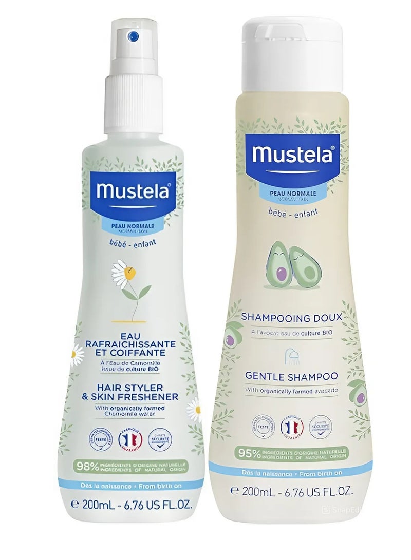 Set Of Mix Baby Skin Freshener For Hair and Body And Gentle Baby Shampoo With Avocado 200ml