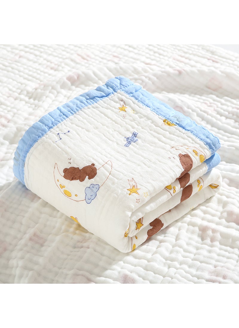 Soft Cotton Newborn Baby Bath Towel and Swaddle Moon Bear