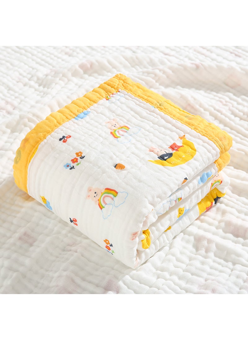 Soft Cotton Newborn Baby Bath Towel and Swaddle Moon Rabbit