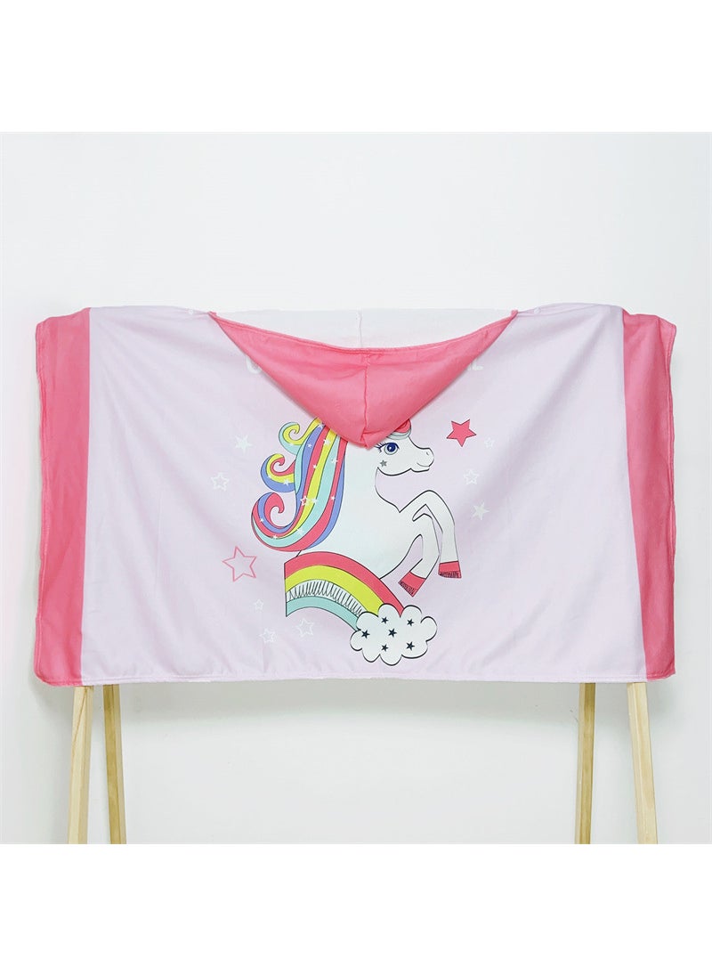 Oversized Cartoon Hooded Beach Towel Robe for Kids Unicorn