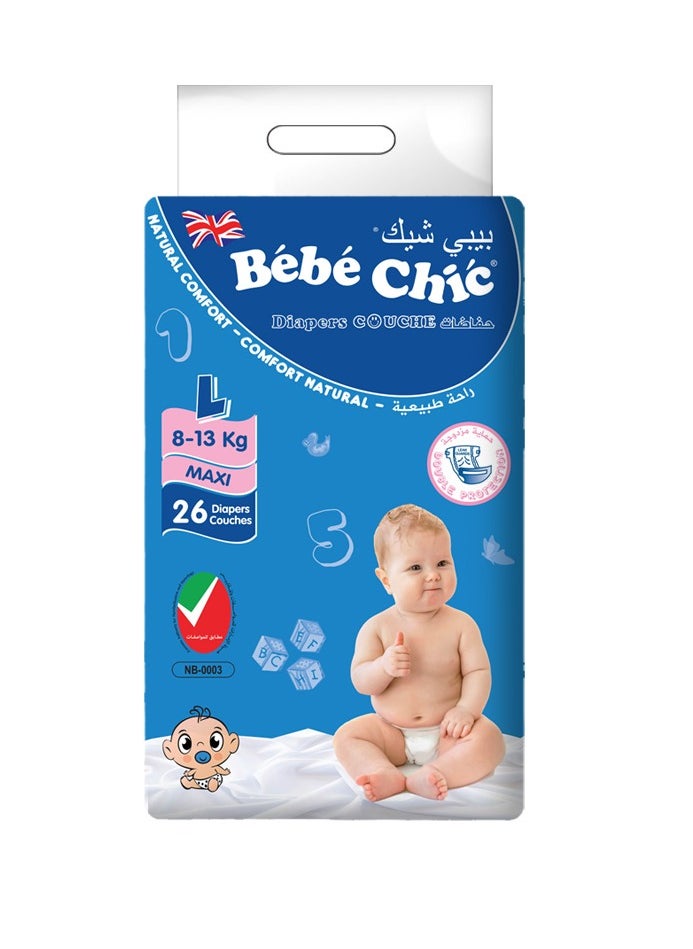 Bebe Chic Diapers Large (Regular Packing) 26pcs/Pack