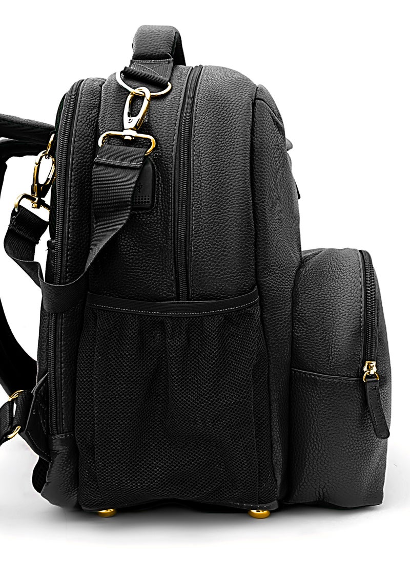 Ergonomic 3-in-1 Diaper Bag | Black