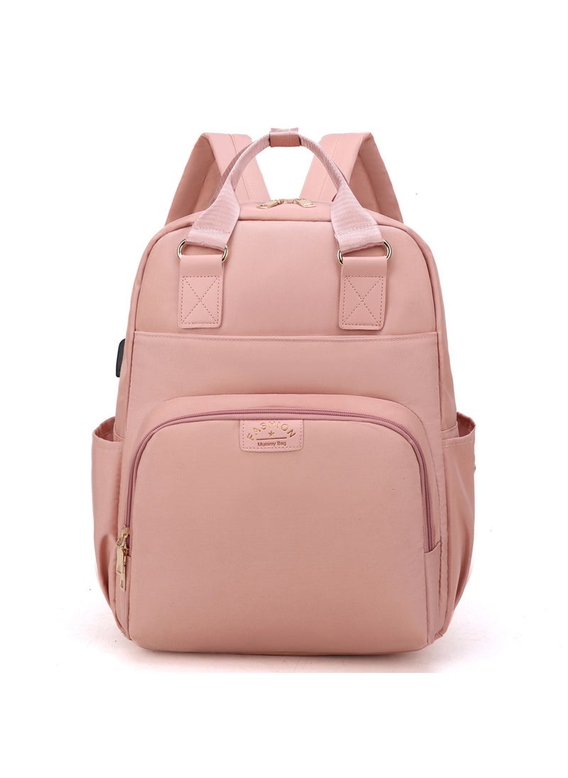 Mummy Bag Womens 2023 New Womens Bag for Baby and Baby Backpack Computer Bag Large Capacity College Style Backpack Pink