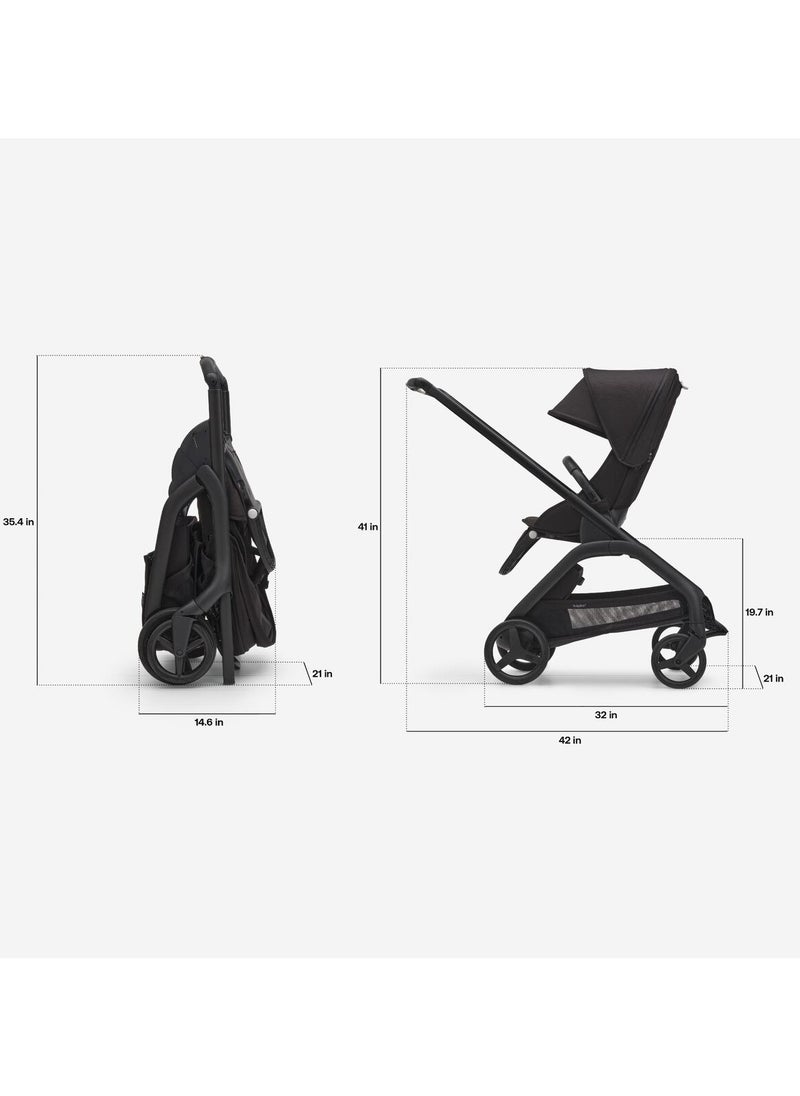 Bugaboo - Dragonfly Stroller Graphite/Midnight Black/Skyline Blue