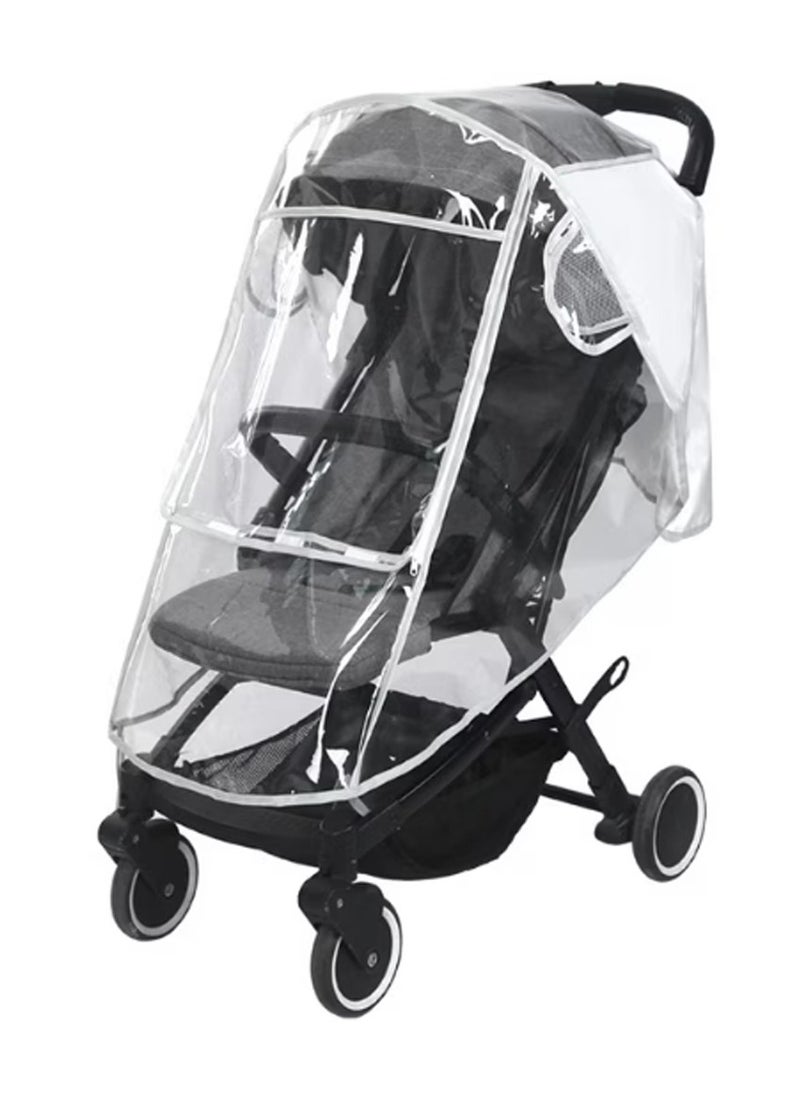 Clear Stroller Rain Cover Protect from Wind Snow Dust Easy to Install Remove