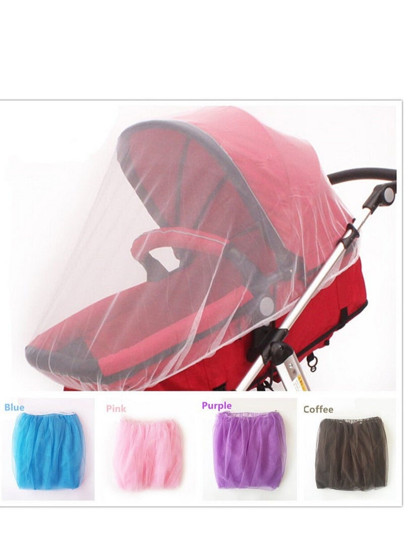 Baby Stroller Insect Net Cover, 59 Inch Large Size for Stroller, Infant Carriers, Car Seats, Cribs, Bassinets, Playpens, Full Mesh Cover (White) Polyester Mesh