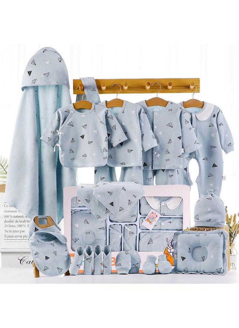 Baby Newborn Essentials Layette Gift Set With Box 22 Piece Baby Girl Boys Gifts Premium Cotton Baby Clothes Accessories Set Fits Newborn Baby Suit Set Cuddle Strap Bib Gloves Saliva Towel Pillow