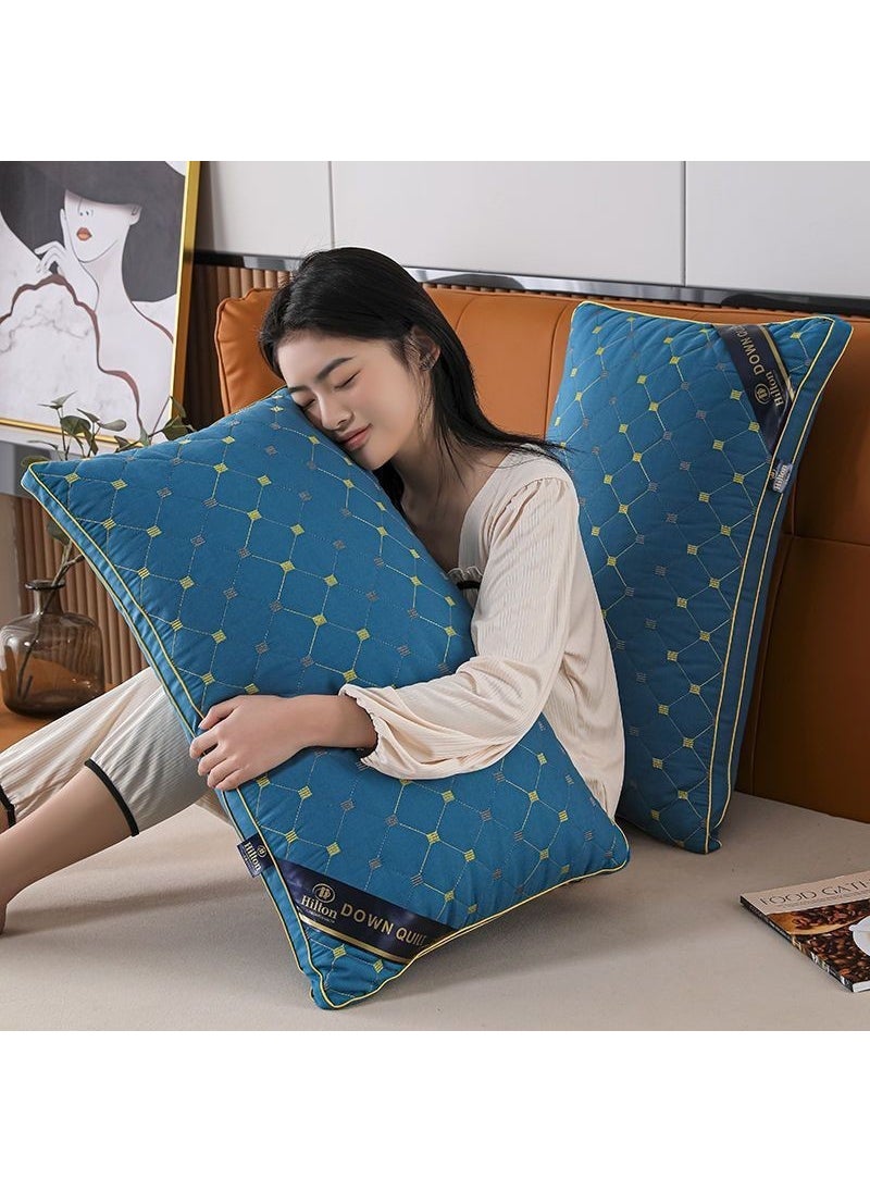 Embroidered 3D Pillow Core Single Wholesale Quilted blue star