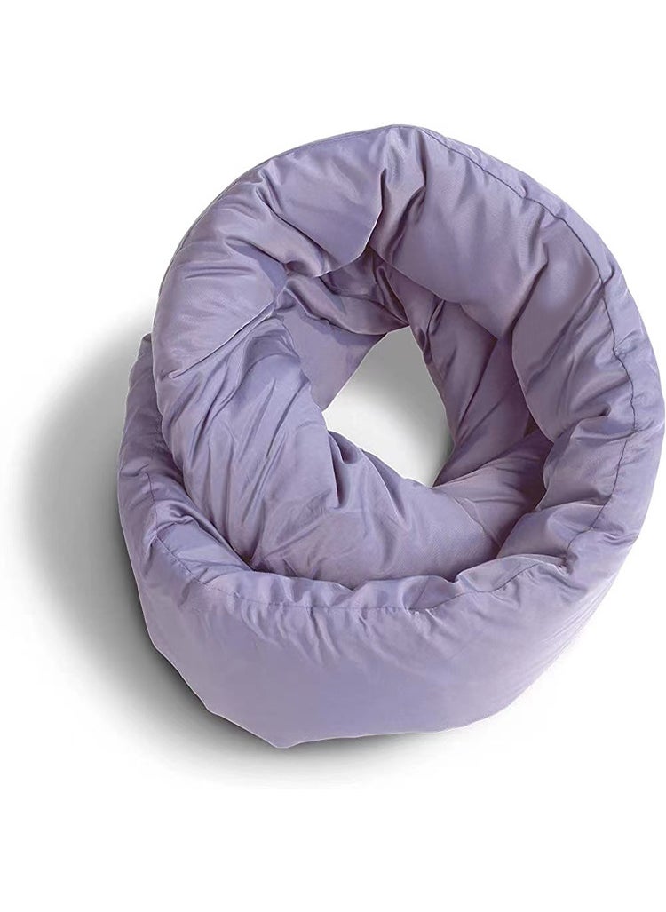 2023 new Japanese and Korean style soft scarf pillow office neck pillow unisex portable travel pillow Purple