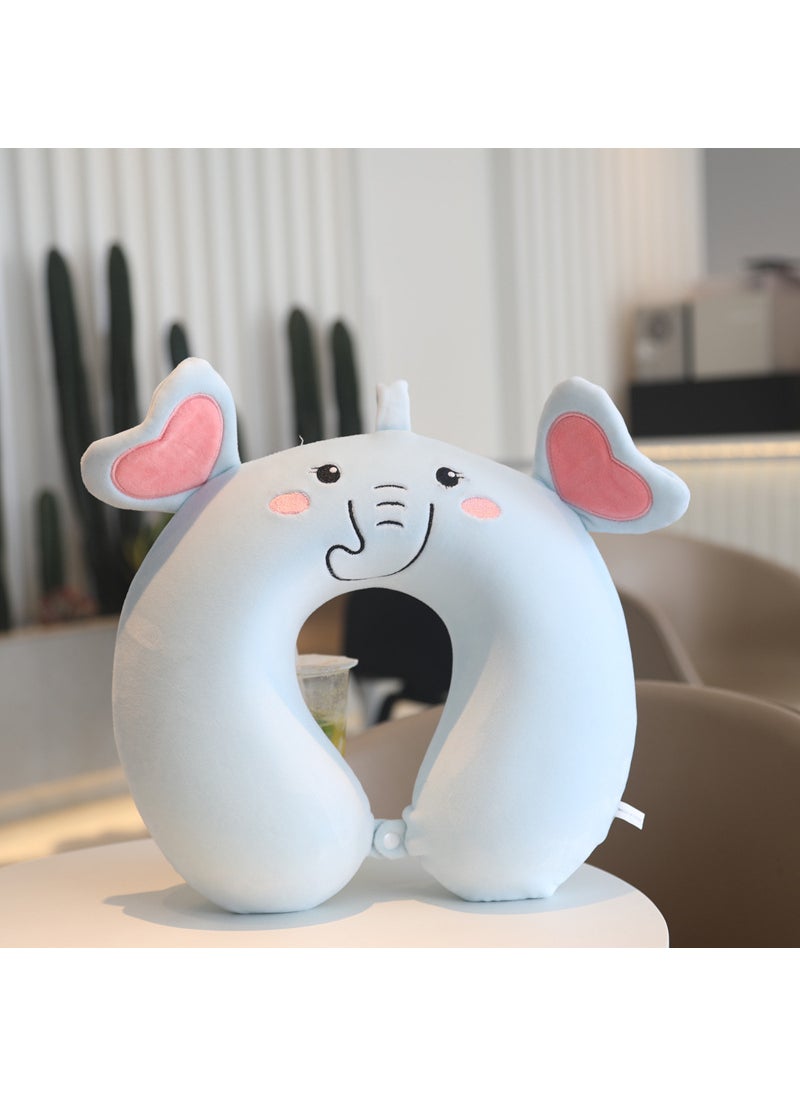 Cartoon Unicorn Memory Foam U-shaped Pillow Pillow Pillow for Cervical Spine Pillow for Aircraft Travel Portable Neck Pillow with LOGOElephant Elephant