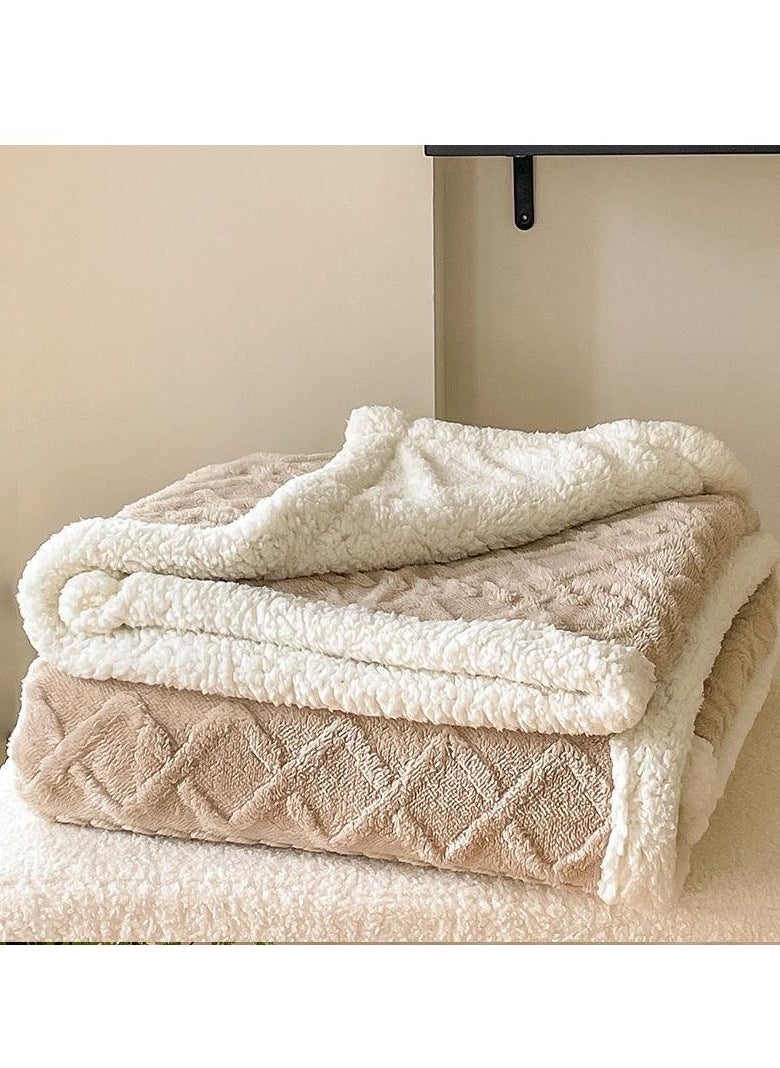 MMM HOME Comfy KING SIZE(200X230cm) Reversable Faux Fur Soft &Fluffy Blanket