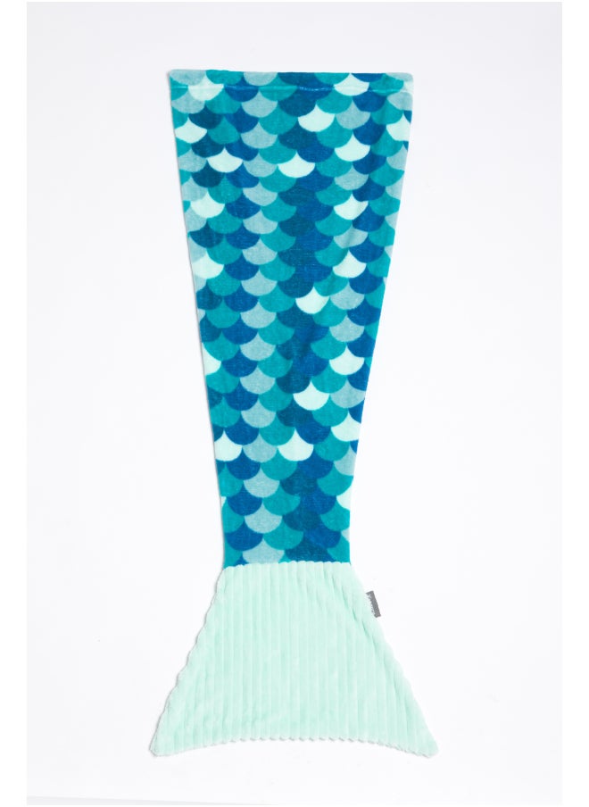 Mermaid Tail Blanket | Wearable Fleece Blanket w/ Sirena Tail for Kids, Soft, Comfy, Warm, Fun, Machine Washable, for Kids and Teenagers size 135cm - Turquoise Mermaid