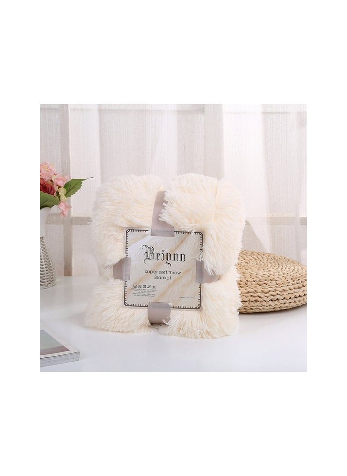 Soft flannel blanket solid color hot plush blanket sofa bed home decor winter polar b