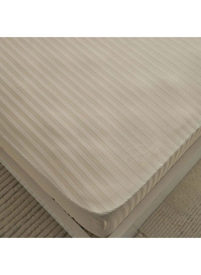 Hamilton Satin Stripe Olympic Queen Fitted Sheet 160 x 200 x 36 cm