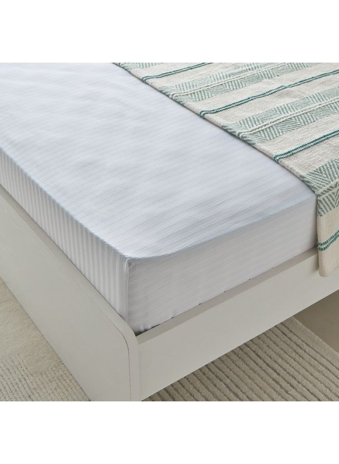 Hamilton Satin Stripe Olympic Queen Fitted Sheet 160 x 200 x 36 cm