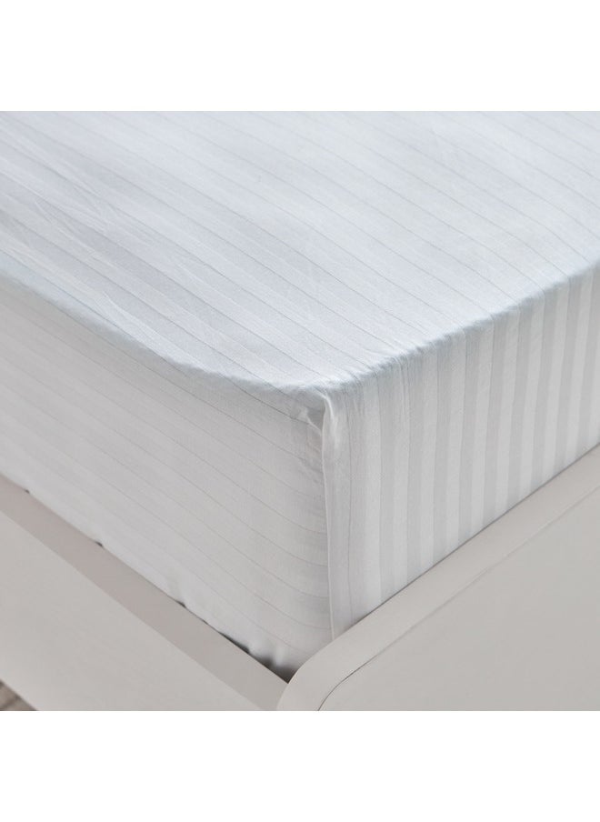 Hamilton Satin Stripe Olympic Queen Fitted Sheet 160 x 200 x 36 cm