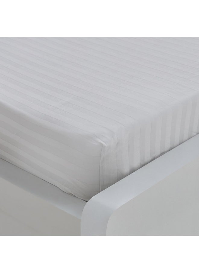 Hamilton Striped Satin Cotton Single Fitted Sheet 200 x 36 x 90 cm