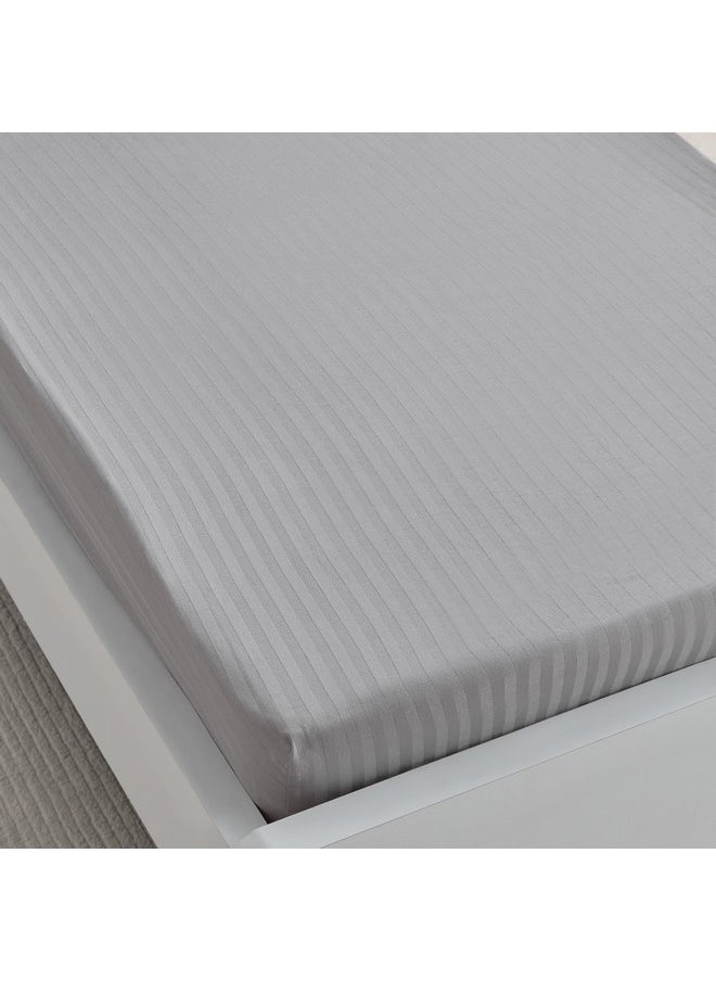 Hamilton Stripe Satin Cotton Single Fitted Sheet 200 x 36 x 90 cm