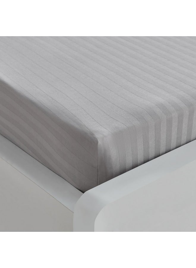 Hamilton Stripe Satin Cotton Single Fitted Sheet 200 x 36 x 90 cm