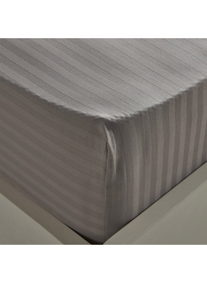 Hamilton Satin Stripe Olympic Queen Fitted Sheet 160 x 200 x 36 cm