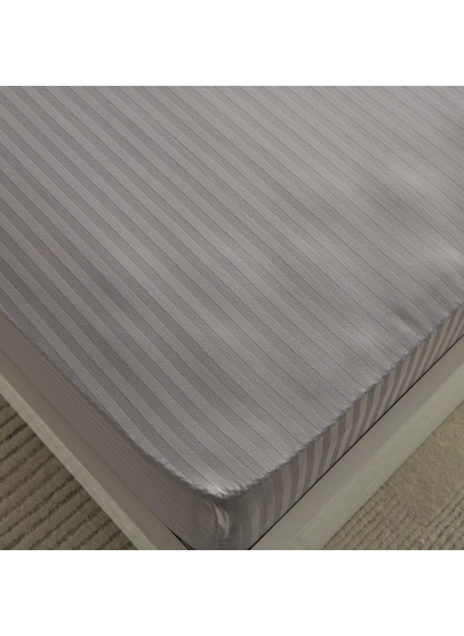 Hamilton Satin Stripe Olympic Queen Fitted Sheet 160 x 200 x 36 cm