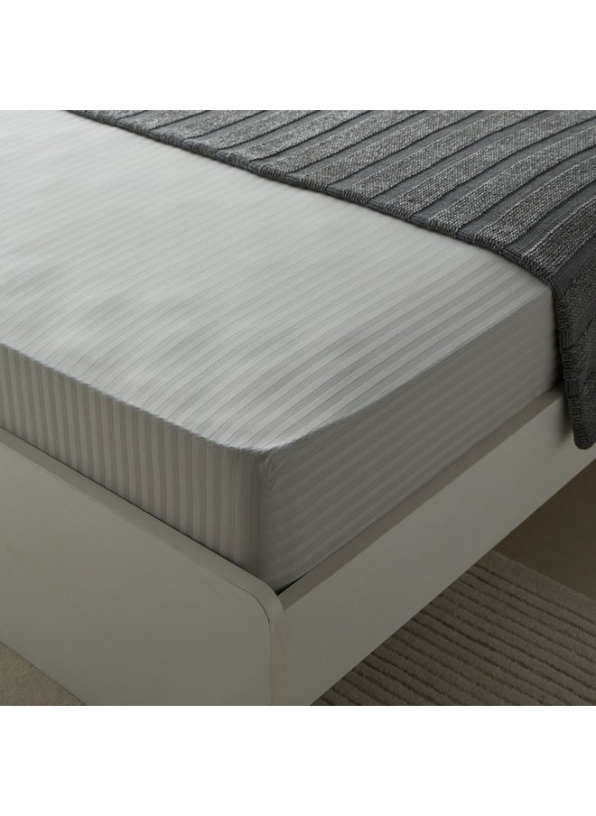 Hamilton Satin Stripe Olympic Queen Fitted Sheet 160 x 200 x 36 cm