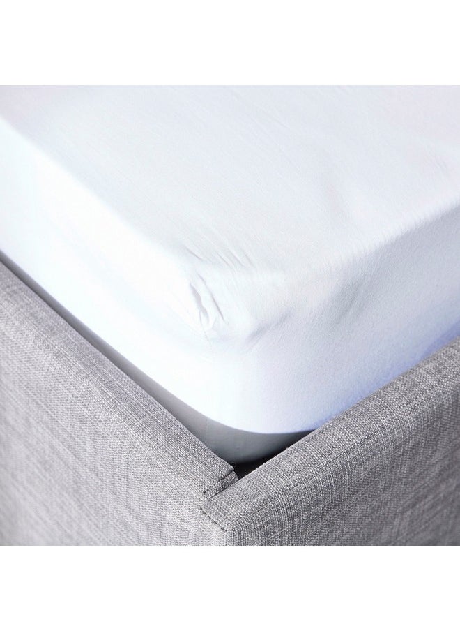 Ballina Solid Cotton King Fitted Sheet 200 x 33 x 180 cm