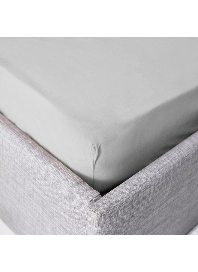 Ballina Solid Cotton King Fitted Sheet 200 x 33 x 180 cm