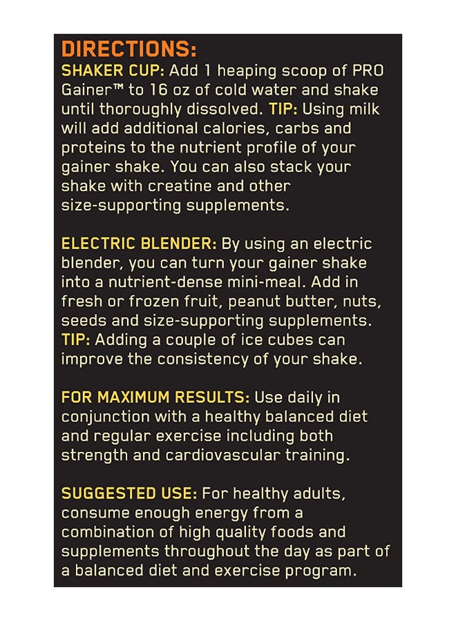 Pro Gainer Protein - Vanilla Custard - 4.62 Kg