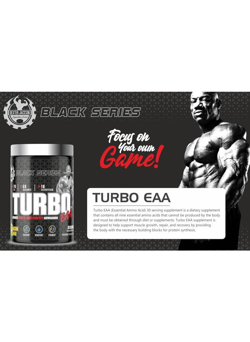 Black Series Turbo EAA 30 Servings 345g - Advanced Essential Amino Acids for Muscle Recovery and Performance (Pineapple)