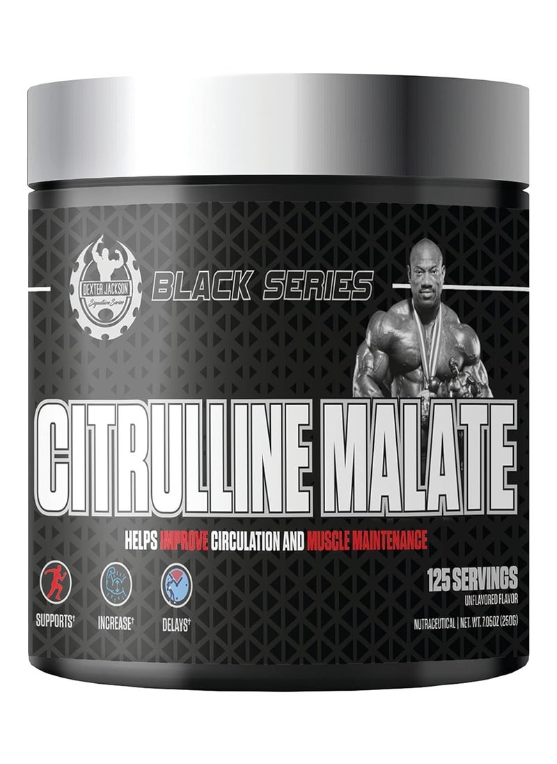 Black Series Citrulline Malate 250g - 125 Servings | Premium Nitric Oxide Support for Enhanced Blood Flow and Workout Performance