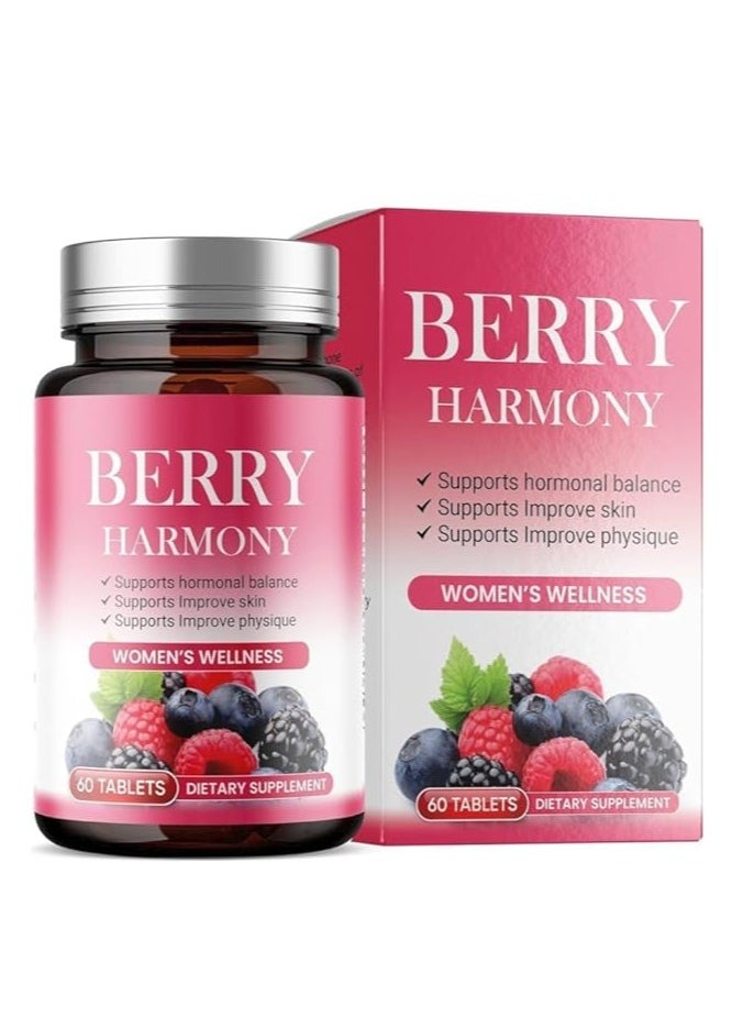 Berry Harmony Women's Wellness Supplement - Hormonal Balance, Skin & Physique Support