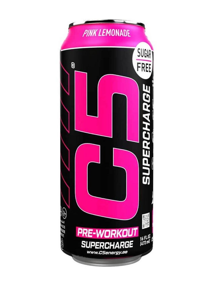 C5 SUPERCHARGE Sugar Free Pink Lemonade 473ml Pack of 12