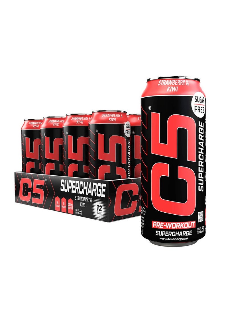 C5 SUPERCHARGE Sugar Free Strawberry & Kiwi 473ml Pack of 12