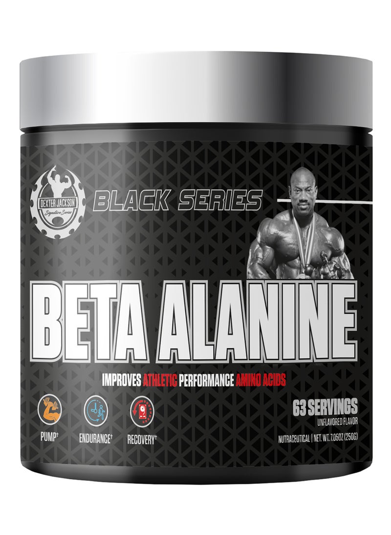 Black Series Beta Alanine 250g - Boost Endurance, Delay Muscle Fatigue, and Enhance Recovery (63 Servings)