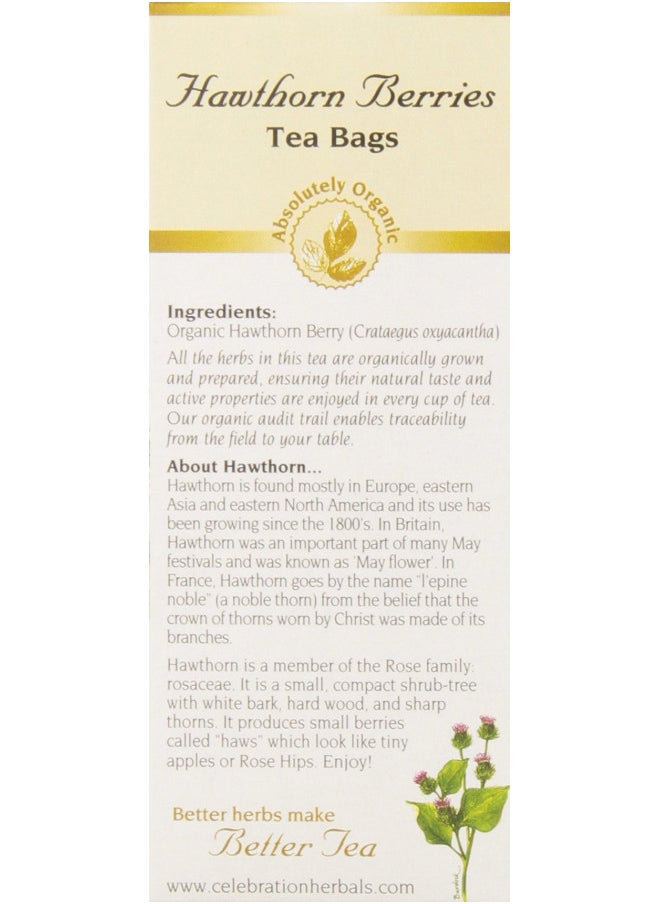 Celebration Herbals Organic Hawthorne Berries Tea Bags 24 Count