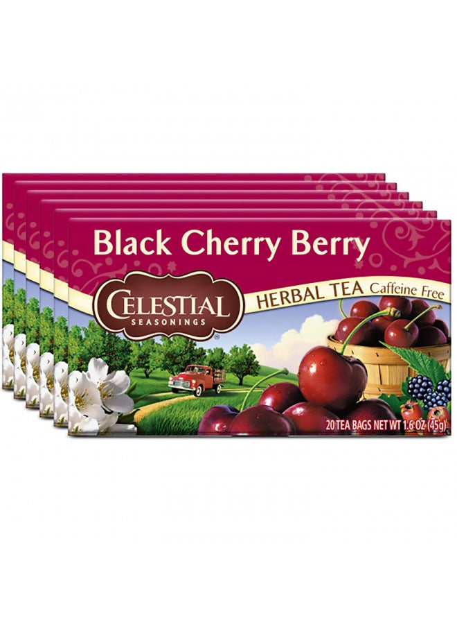 Celestial Seasonings Herbal Tea, Black Cherry Berry, 20 Count (Pack of 6)