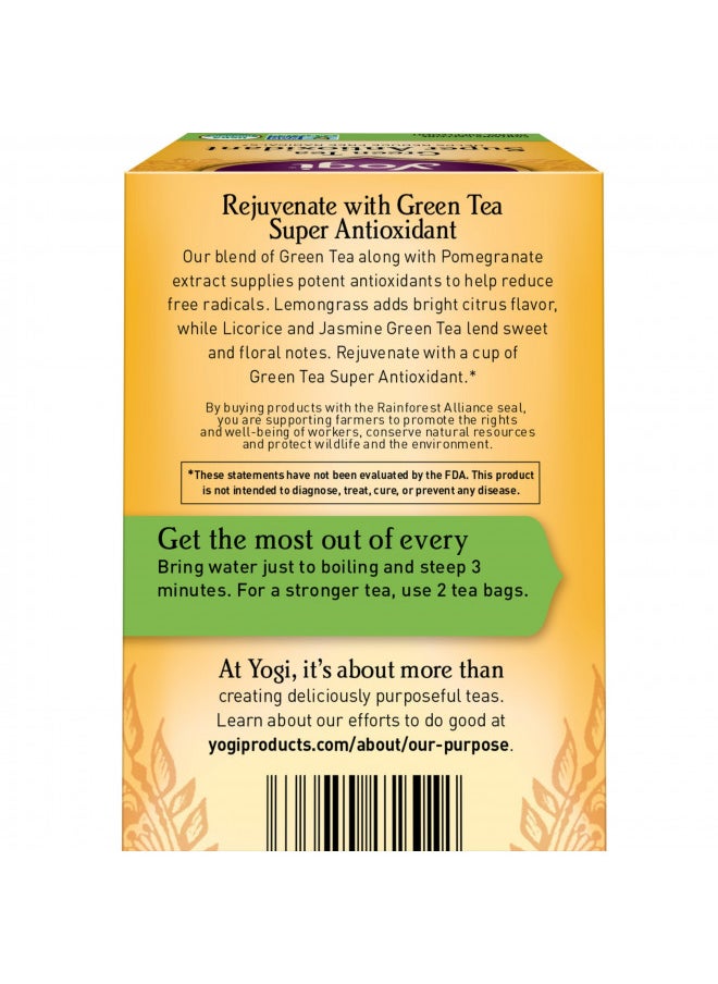 Yogi Tea - Green Tea Super Antioxidant (6 Pack) - Organic Green Tea Blend to Support Overall Health - 96 Tea Bags