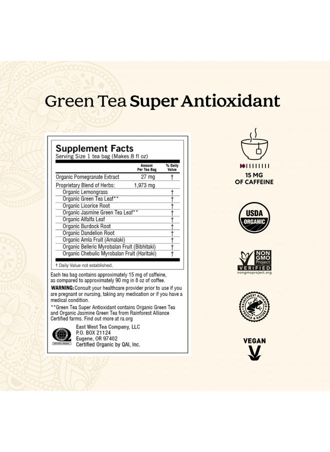 Yogi Tea - Green Tea Super Antioxidant (6 Pack) - Organic Green Tea Blend to Support Overall Health - 96 Tea Bags