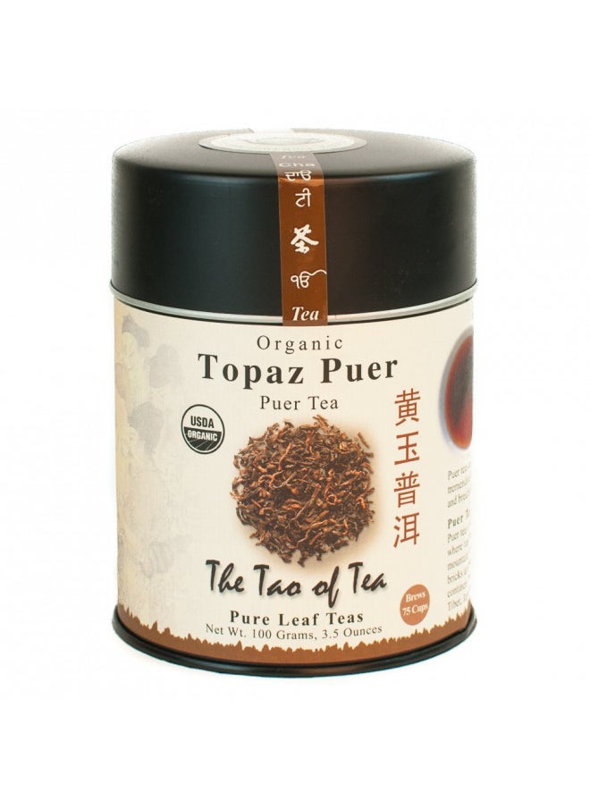 The Tao of Tea, Topaz Puer Pu-er Tea, Loose Leaf, 3.5 Ounce Tin