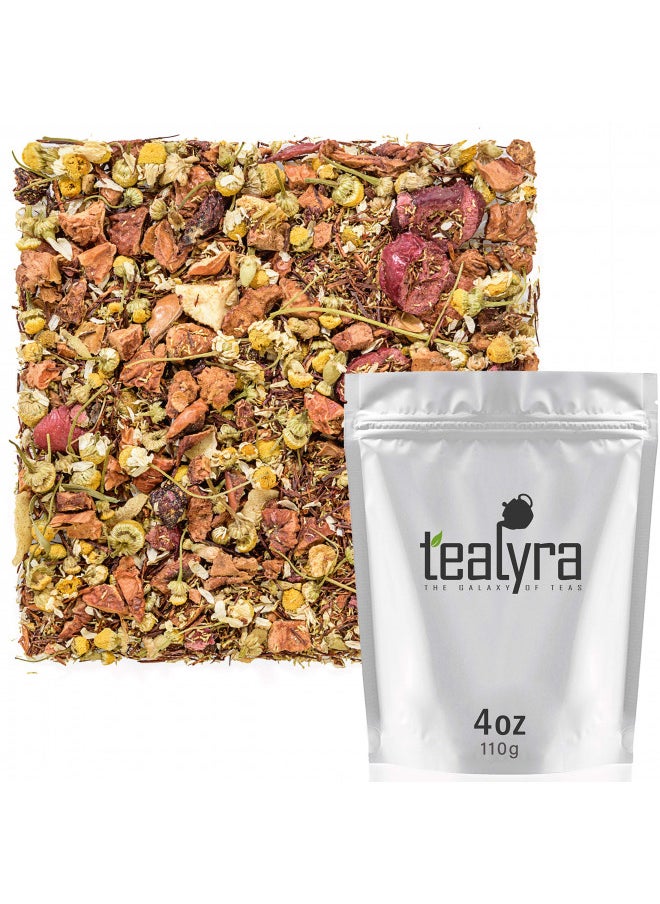 Tealyra - Tranquil Nights - Chamomile Fruity - Herbal Tea - Loose Leaf Tea - Calming & Relax Tea - Caffeine Free - All Natural Ingredients - 110g (4-ounce)