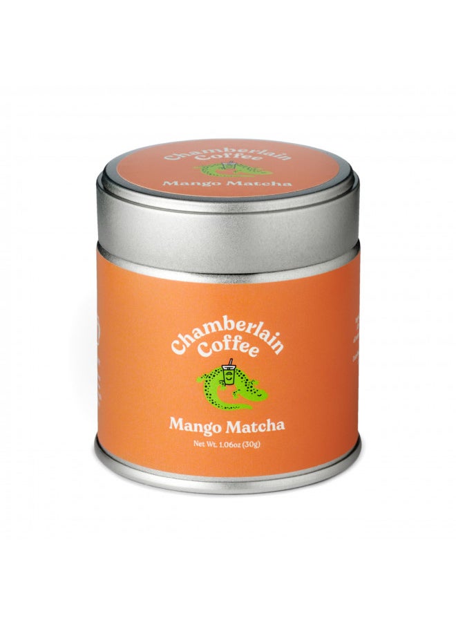 Chamberlain Coffee Matcha Japanese Green Tea Powder, Vegan, Gluten-Free 1oz tin, Mango