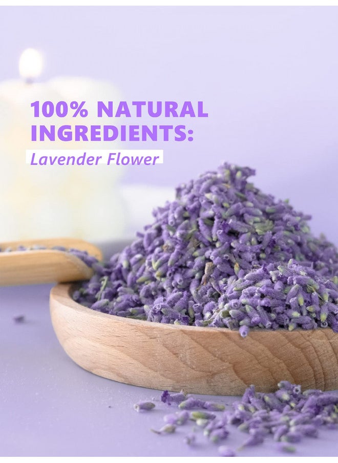 TeeLux Lavender Flowers Tea, Dried Lavender Buds for Drinks, Baking, DIY Beauty, Crafts, Sachets, Delightful Aroma, Caffeine-Free, 16oz